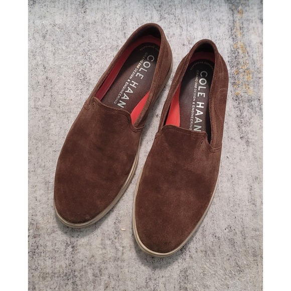 Cole Haan  Men's Grand Ambition Brown Suede Slip On Loafers Size 11 C35327 - Picture 1 of 13
